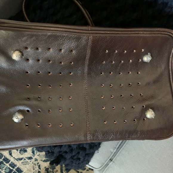 100% Pure Brown Leather Golf/Gym Duffel Bag (NWT) - Picture 8 of 9